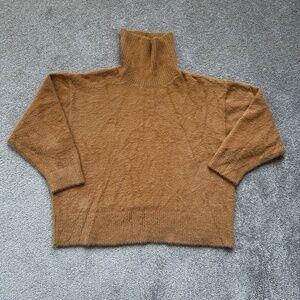 EUC CALIA Women's Eyelash Turtleneck Sweater in Biscuit Size XXL